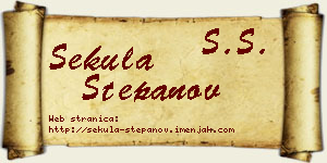 Sekula Stepanov vizit kartica